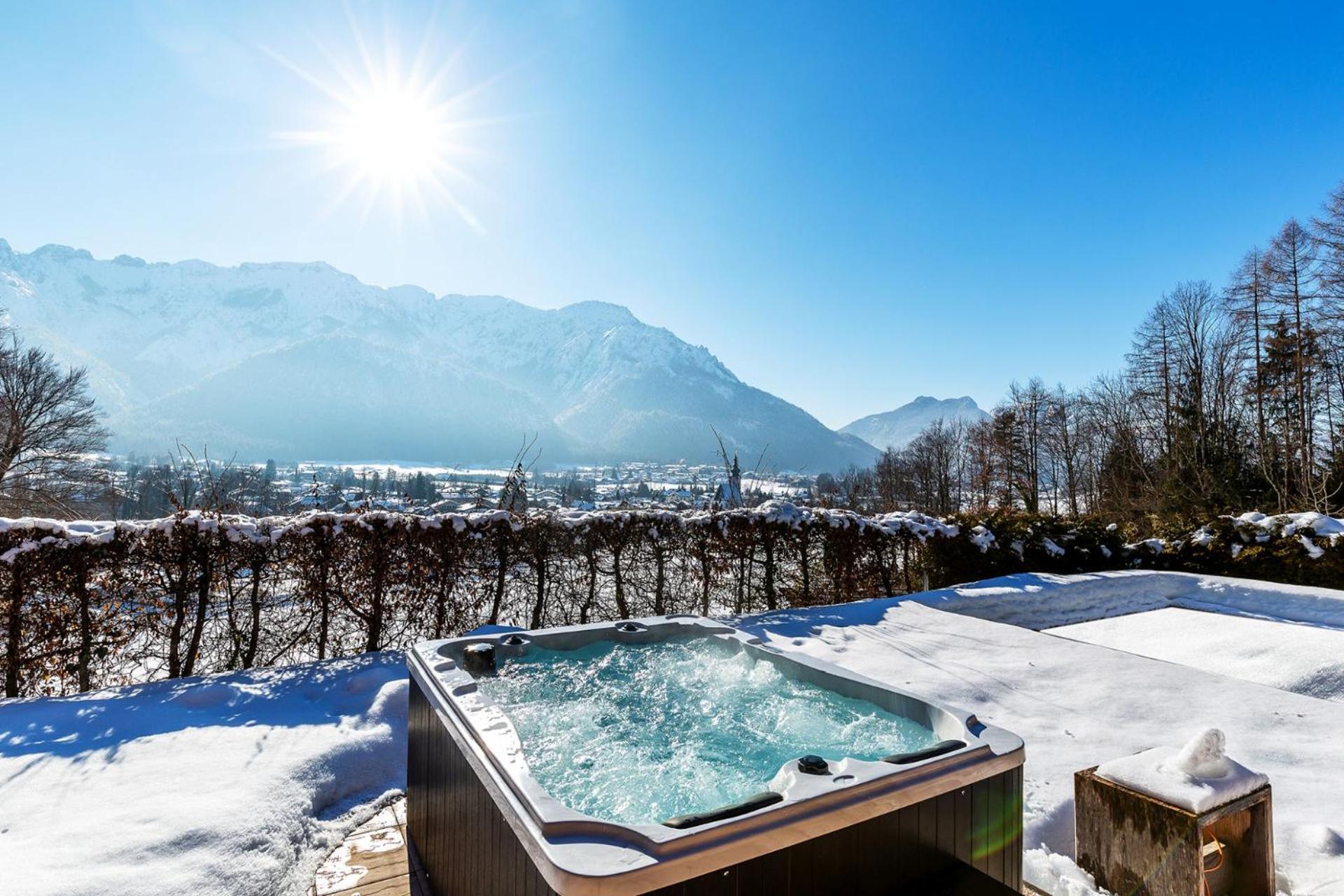 Luxus Ferienhaus Salzburg Chalet Mit Pool, Sauna, Whirlpool, Kamin Гросгмайн Екстер'єр фото